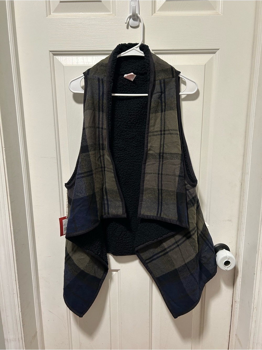 Mossimo Supply Co. Plaid Sherpa-Lined Vest